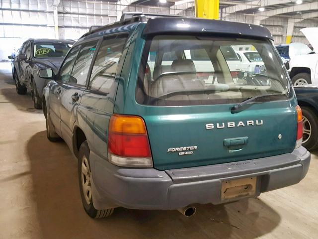 JF1SF6350YH716580 - 2000 SUBARU FORESTER L GREEN photo 3