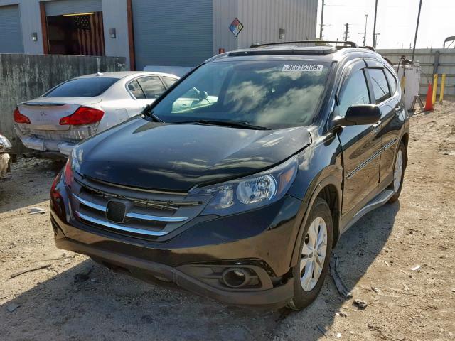 5J6RM3H71DL031013 - 2013 HONDA CR-V EXL BLACK photo 2