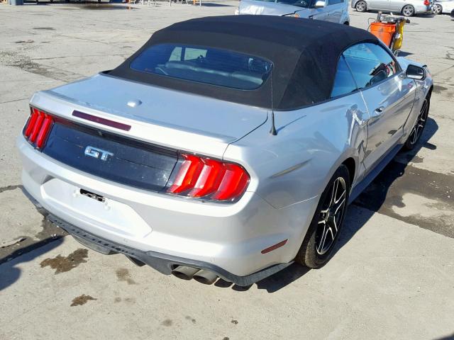 1FATP8FF4J5119442 - 2018 FORD MUSTANG GT SILVER photo 4