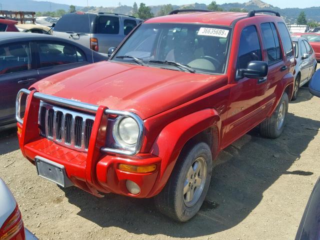 1J4GK58K42W205701 - 2002 JEEP LIBERTY LI RED photo 2