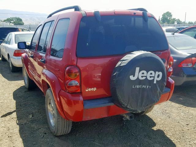 1J4GK58K42W205701 - 2002 JEEP LIBERTY LI RED photo 3