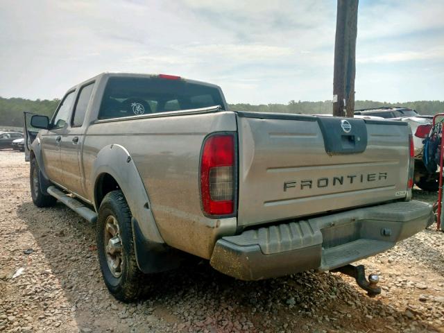 1N6ED29X22C329349 - 2002 NISSAN FRONTIER C GOLD photo 3