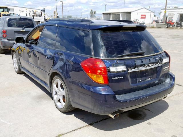 4S3BP676754321972 - 2005 SUBARU LEGACY GT BLUE photo 3