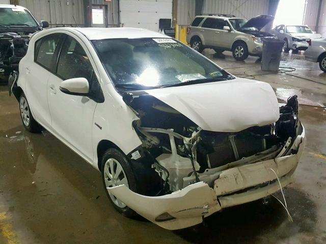 JTDKDTB34C1501073 - 2012 TOYOTA PRIUS C WHITE photo 1