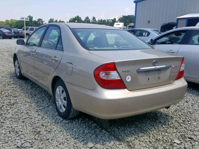 4T1BE32K64U321481 - 2004 TOYOTA CAMRY LE GOLD photo 3