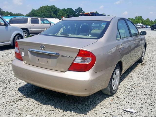 4T1BE32K64U321481 - 2004 TOYOTA CAMRY LE GOLD photo 4
