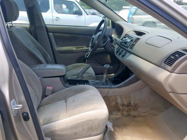 4T1BE32K64U321481 - 2004 TOYOTA CAMRY LE GOLD photo 5