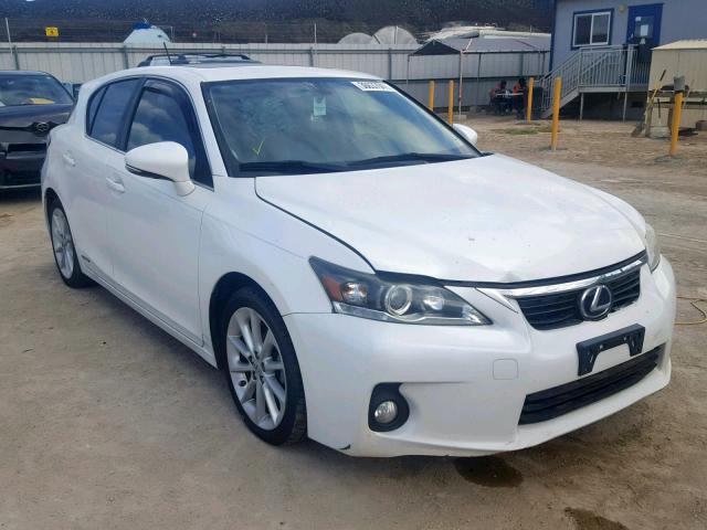 JTHKD5BH9B2037843 - 2011 LEXUS CT 200 WHITE photo 1