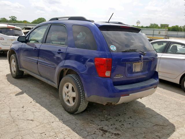 2CKDL63F076064285 - 2007 PONTIAC TORRENT BLUE photo 3