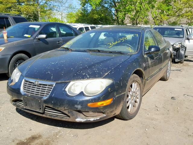 2C3AE66G92H122324 - 2002 CHRYSLER 300M BLUE photo 2