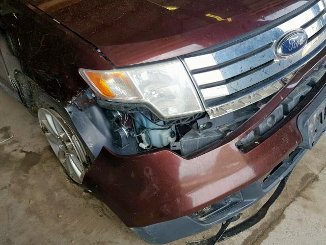 2FMDK4JC2ABB17389 - 2010 FORD EDGE SEL BROWN photo 9