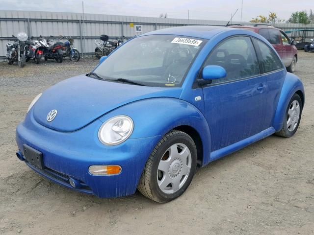 3VWCA21C3YM418475 - 2000 VOLKSWAGEN NEW BEETLE ლურჯი ფოტო 2
