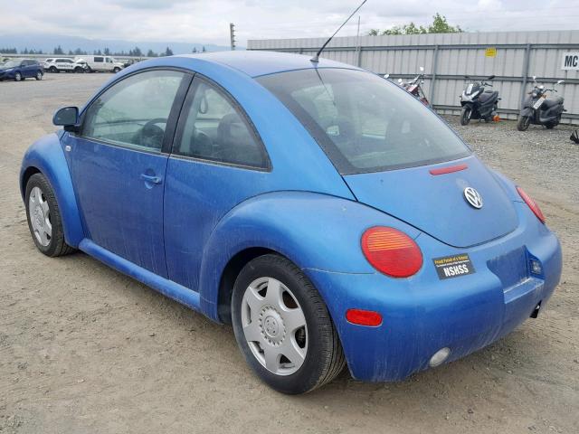 3VWCA21C3YM418475 - 2000 VOLKSWAGEN NEW BEETLE ლურჯი ფოტო 3