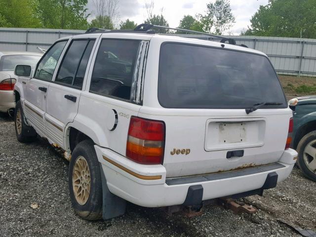 1J4GZ78S0SC545257 - 1995 JEEP GRAND CHER WHITE photo 3