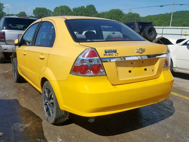 KL1TD56E39B393289 - 2009 CHEVROLET AVEO LS YELLOW photo 3