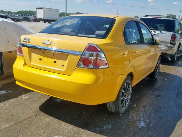 KL1TD56E39B393289 - 2009 CHEVROLET AVEO LS YELLOW photo 4