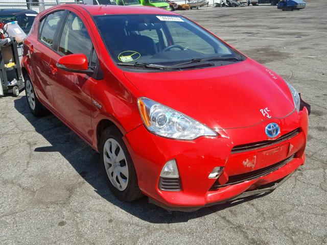 JTDKDTB35E1075946 - 2014 TOYOTA PRIUS C RED photo 1