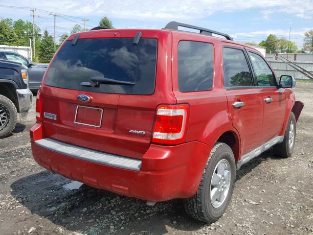 1FMCU93779KC48287 - 2009 FORD ESCAPE XLT BURGUNDY photo 4