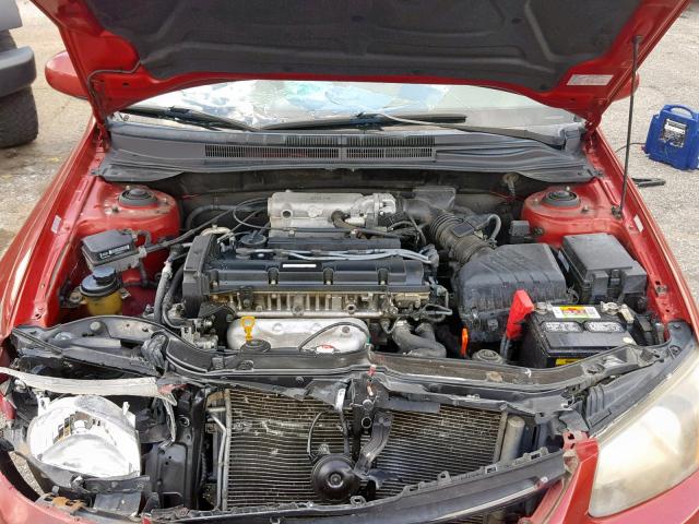 KNAFE221395655862 - 2009 KIA SPECTRA EX RED photo 7