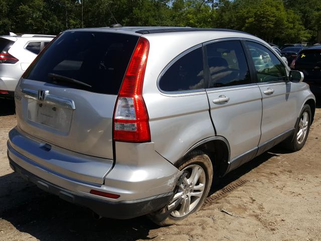 JHLRE3H70AC007061 - 2010 HONDA CR-V EXL SILVER photo 4