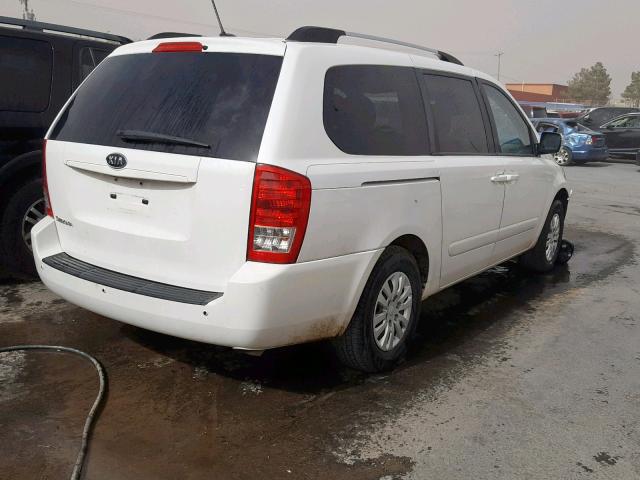 KNDMG4C78C6441440 - 2012 KIA SEDONA LX WHITE photo 4