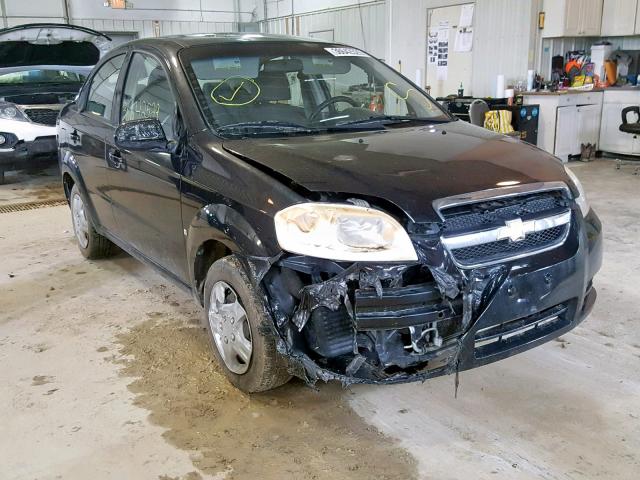 KL1TD56E59B308825 - 2009 CHEVROLET AVEO LS BLACK photo 1