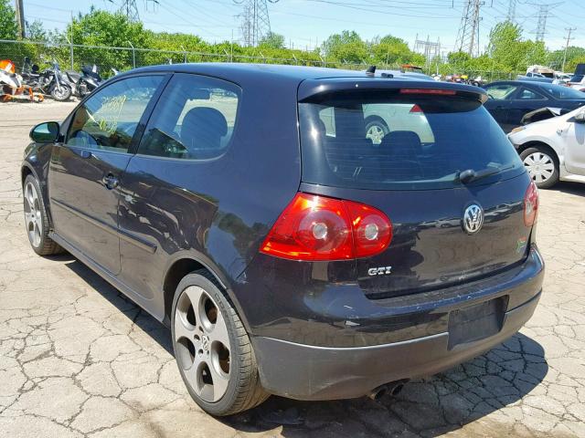 WVWFV71K97W011879 - 2007 VOLKSWAGEN NEW GTI FA BLACK photo 3