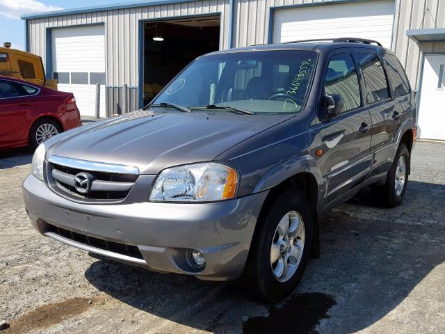 4F2YU08122KM36778 - 2002 MAZDA TRIBUTE LX GRAY photo 2