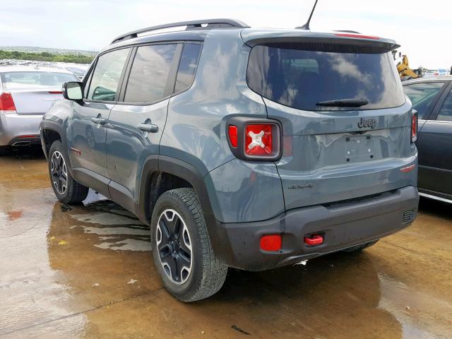 ZACCJBCT8GPD66434 - 2016 JEEP RENEGADE T GRAY photo 3