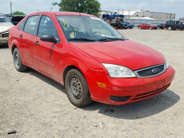 1FAFP34N87W320970 - 2007 FORD FOCUS ZX4 RED photo 1