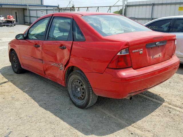 1FAFP34N87W320970 - 2007 FORD FOCUS ZX4 RED photo 3