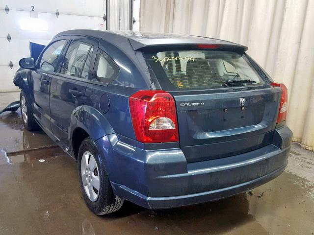 1B3HB28B07D588436 - 2007 DODGE CALIBER BLUE photo 3