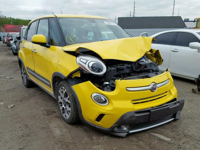 ZFBCFADH7EZ023766 - 2014 FIAT 500L TREKK YELLOW photo 1