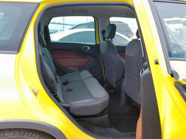 ZFBCFADH7EZ023766 - 2014 FIAT 500L TREKK YELLOW photo 6