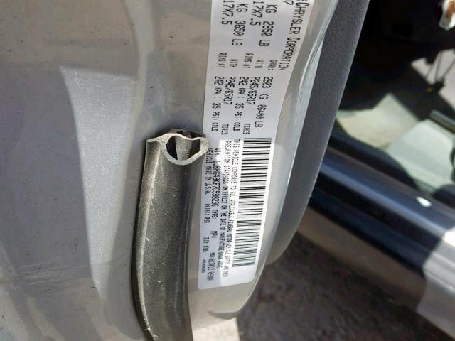 1J8HG48K67C598236 - 2007 JEEP COMMANDER 银色 照片 10