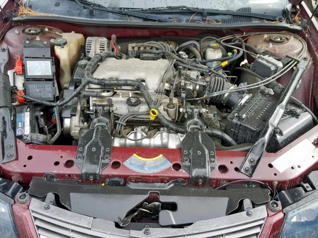 2G1WF52E349144791 - 2004 CHEVROLET IMPALA BURGUNDY photo 7