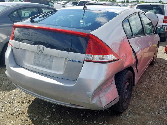 JHMZE2H51AS032576 - 2010 HONDA INSIGHT LX GRAY photo 4