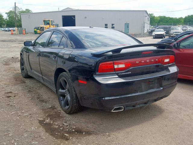 2C3CDXHG3EH180450 - 2014 DODGE CHARGER SX BLACK photo 3