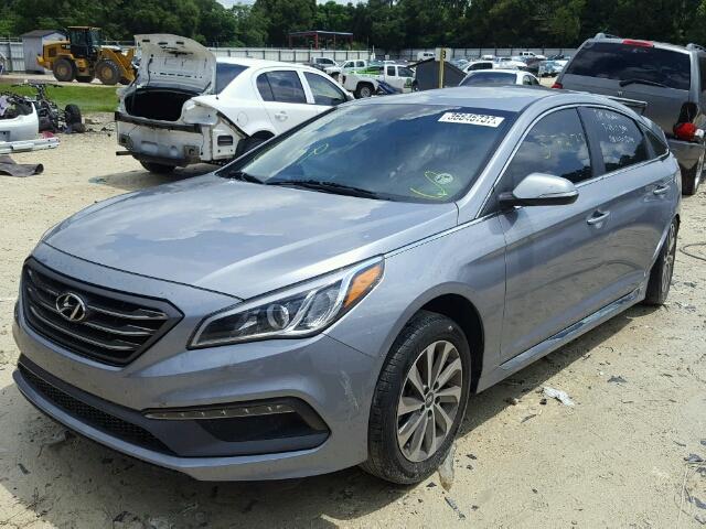 5NPE34AF2FH029471 - 2015 HYUNDAI SONATA SPO SILVER photo 2