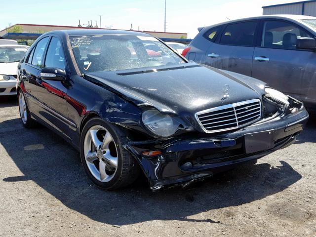 WDBRF40J44F498839 - 2004 MERCEDES-BENZ C 230K SPO BLACK photo 1