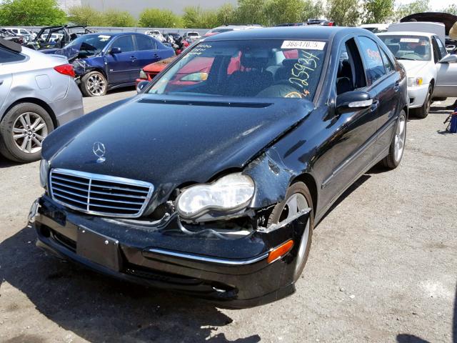 WDBRF40J44F498839 - 2004 MERCEDES-BENZ C 230K SPO BLACK photo 2