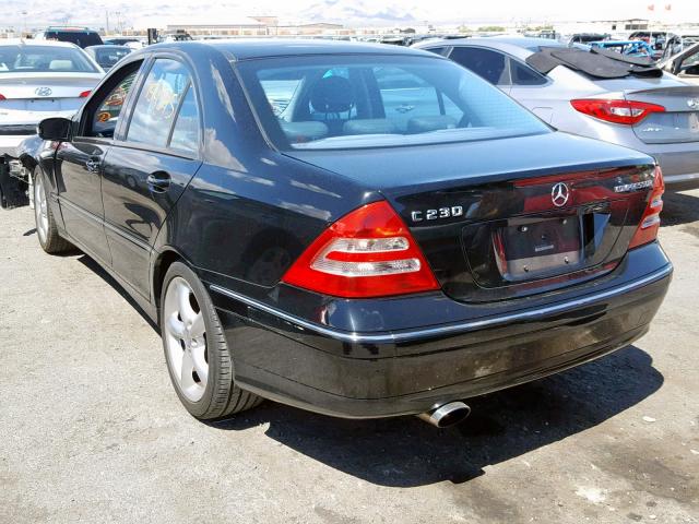 WDBRF40J44F498839 - 2004 MERCEDES-BENZ C 230K SPO BLACK photo 3