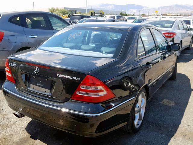 WDBRF40J44F498839 - 2004 MERCEDES-BENZ C 230K SPO BLACK photo 4