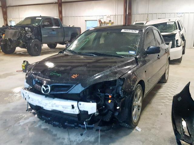 JM1BK343081144159 - 2008 MAZDA 3 HATCHBAC BLACK photo 2