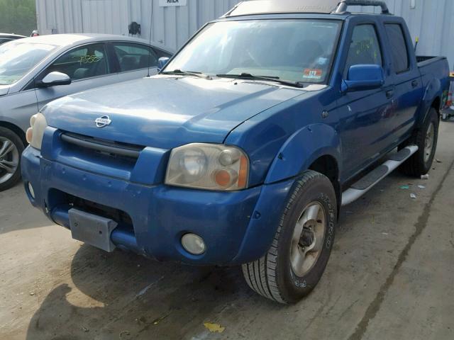 1N6ED27Y11C329529 - 2001 NISSAN FRONTIER C BLUE photo 2