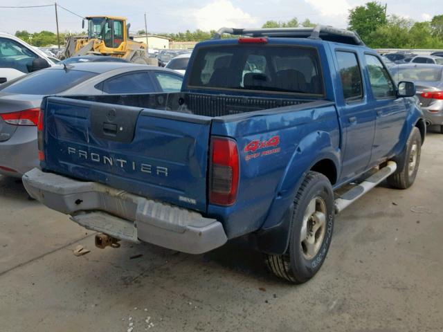 1N6ED27Y11C329529 - 2001 NISSAN FRONTIER C BLUE photo 4