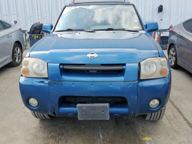 1N6ED27Y11C329529 - 2001 NISSAN FRONTIER C BLUE photo 9