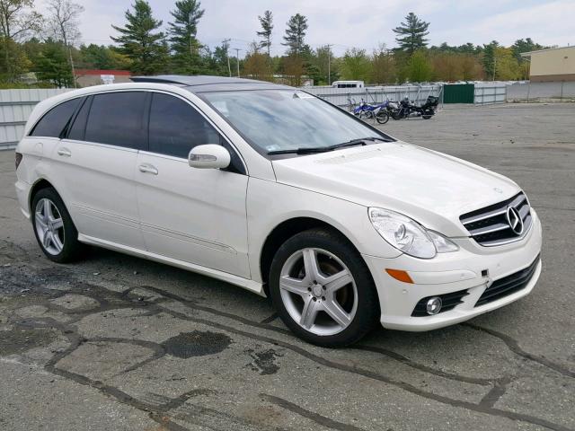 4JGCB6FE9AA108296 - 2010 MERCEDES-BENZ R 350 4MAT WHITE photo 1