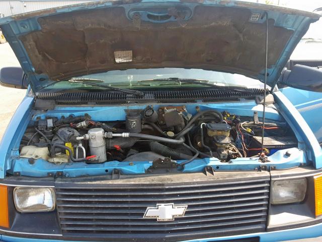 1GNDM19Z7RB161435 - 1994 CHEVROLET ASTRO BLUE photo 7