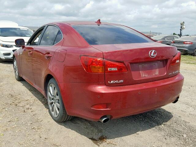 JTHCK262685018964 - 2008 LEXUS IS 250 MAROON photo 3